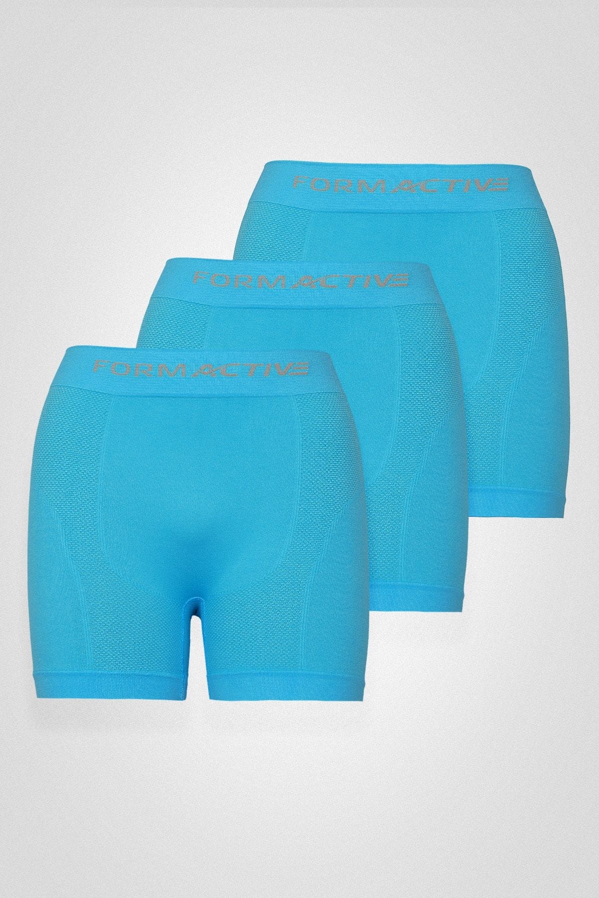 Turkuaz Mikrofiber Elastan Erkek Boxer Seti FormActive 4400 - Turkuaz