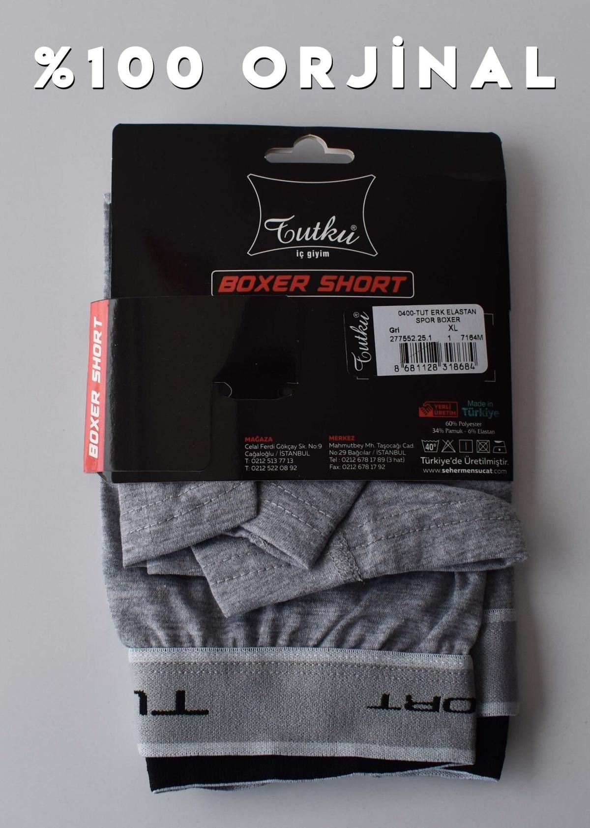 Pamuk-Modal Karışım Elestan Spor Boxer Tutku 0400 - Havaci Mavi