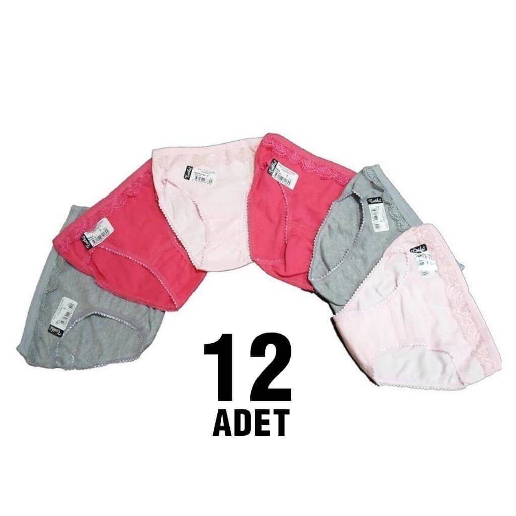 Pamuklu Yumuşak Slip Külot Seti Tutku 0834 - Asorti