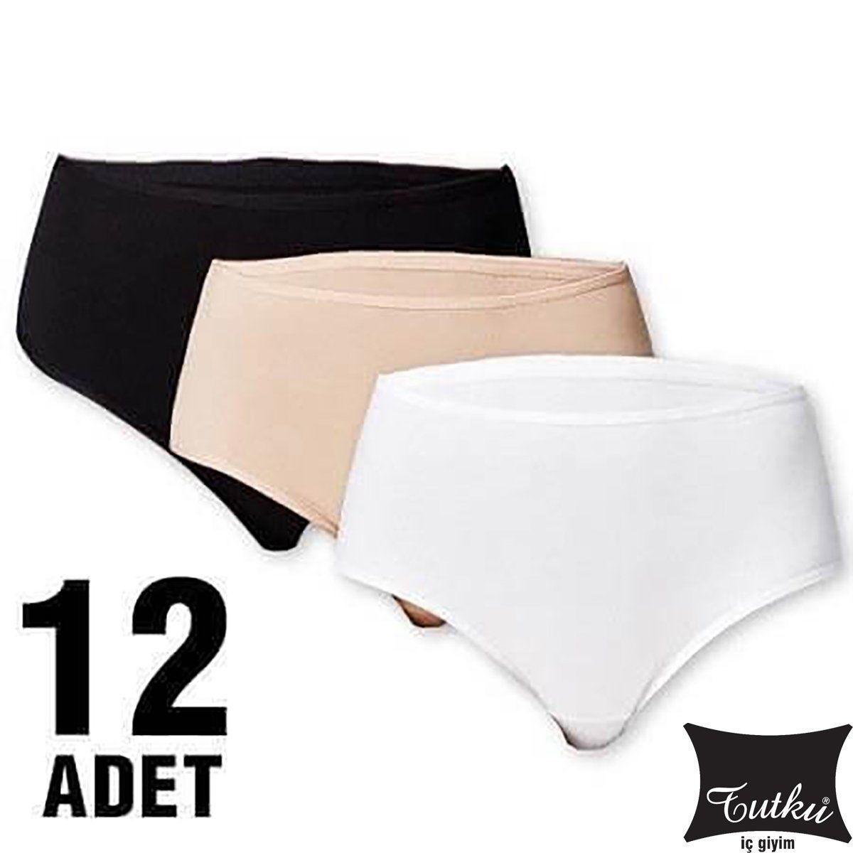 Yüksek Bel Destekli Beyaz Bato Külot Tutku 0924 - Beyaz