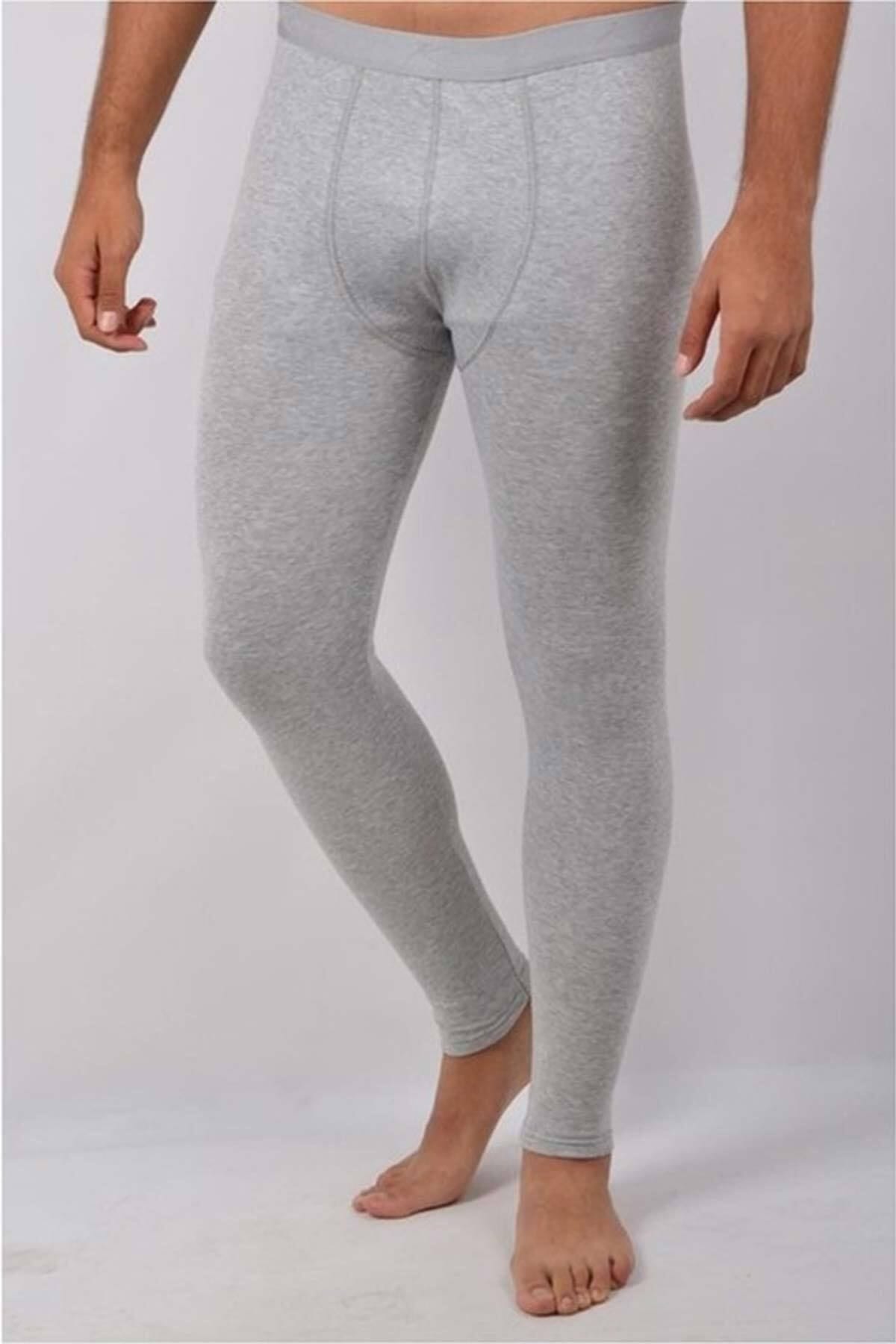 Gümüş Uzun Erkek Tayt Termal Alt Gümüş 4055 - Görsel 7