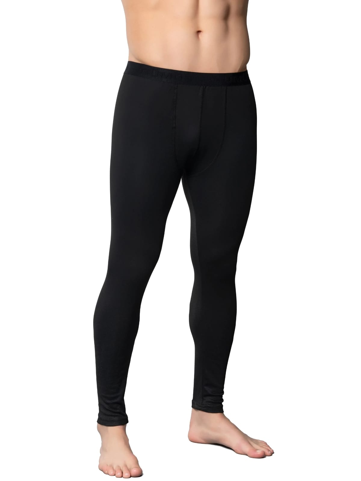 Uzun Erkek Tayt Termal Alt Gümüş 4055 - Siyah