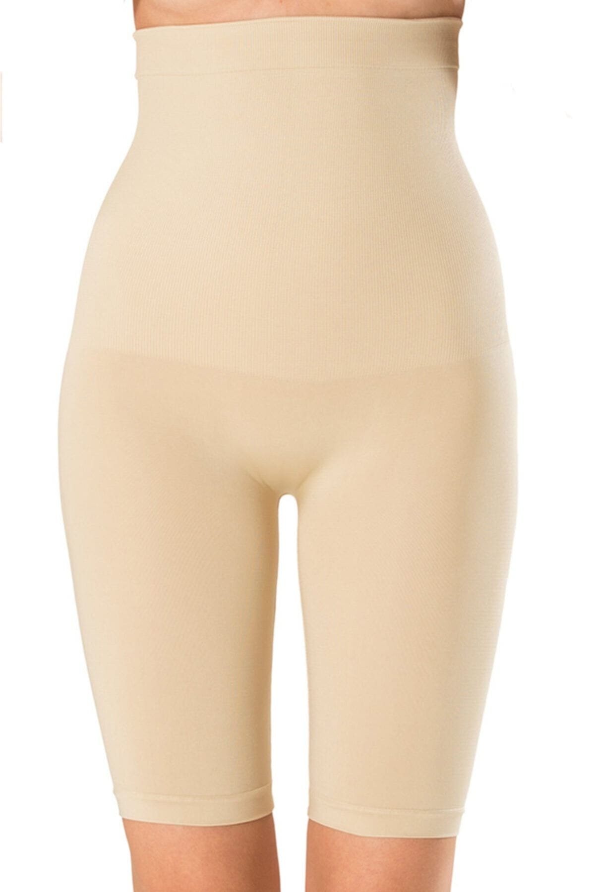 Uzun Paçalı Yüksek Bel Kadın Korse Bel ve Karın Destekli FormActive 1020 - Ten