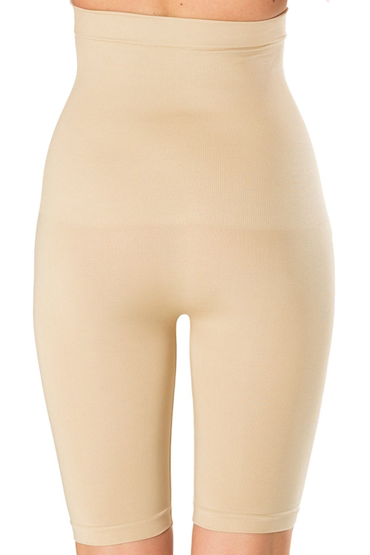 Uzun Paçalı Yüksek Bel Kadın Korse Bel ve Karın Destekli FormActive 1020 - Ten