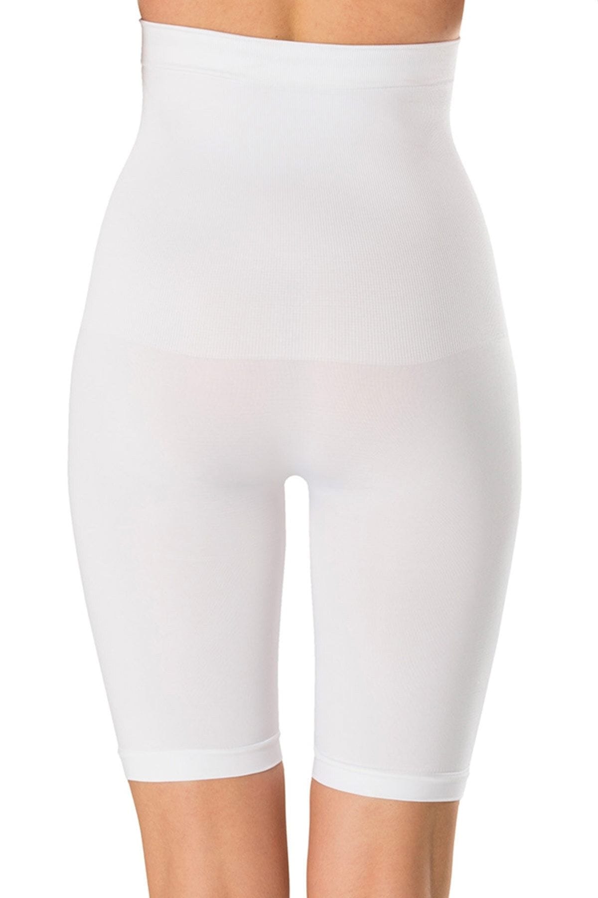 Uzun Paçalı Yüksek Bel Kadın Korse Bel ve Karın Destekli FormActive 1020 - Beyaz