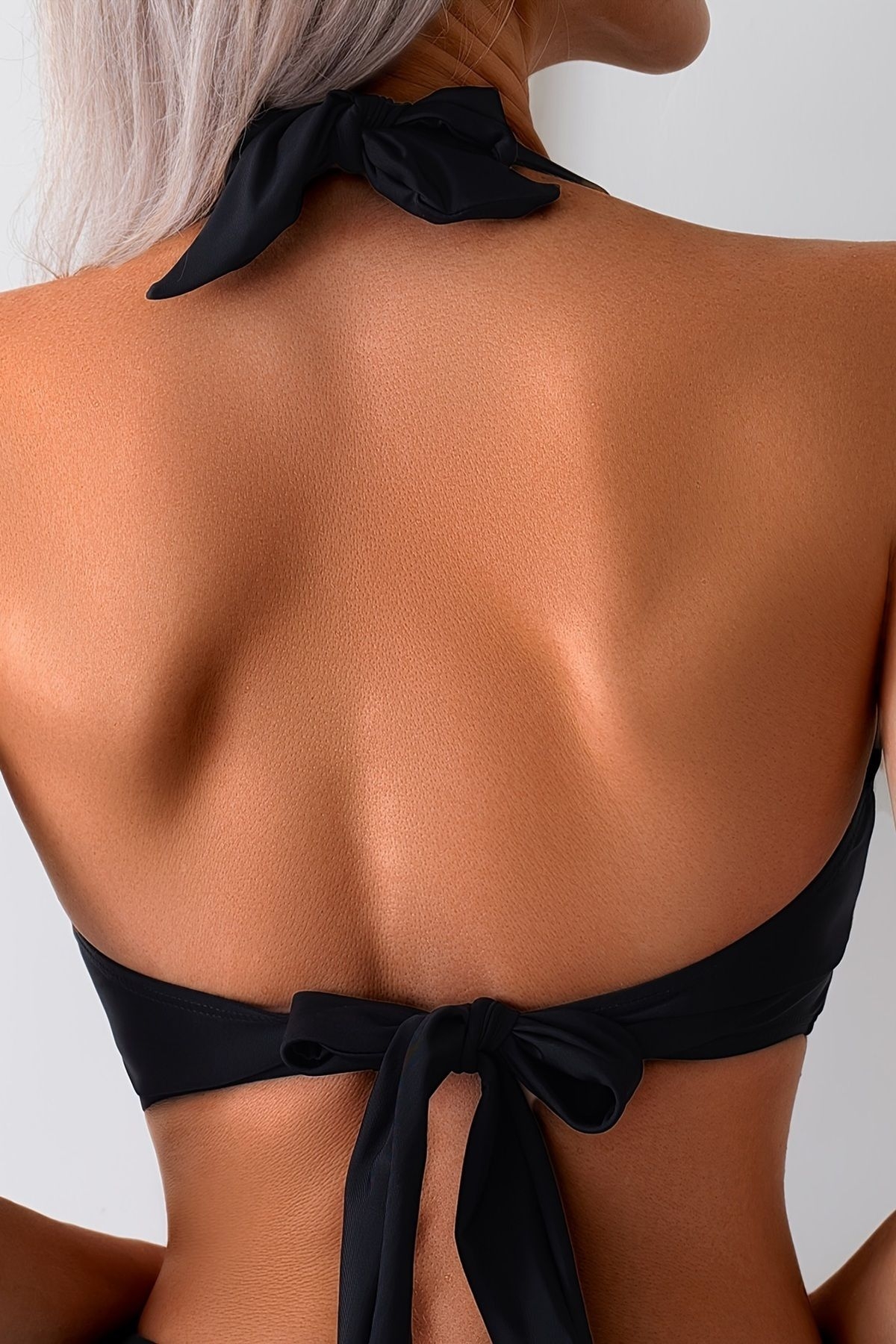 Yandan Büzgülü Bikini Takım (Çıkartılabilir Kaplı) Angelsin MS 4300 - Siyah