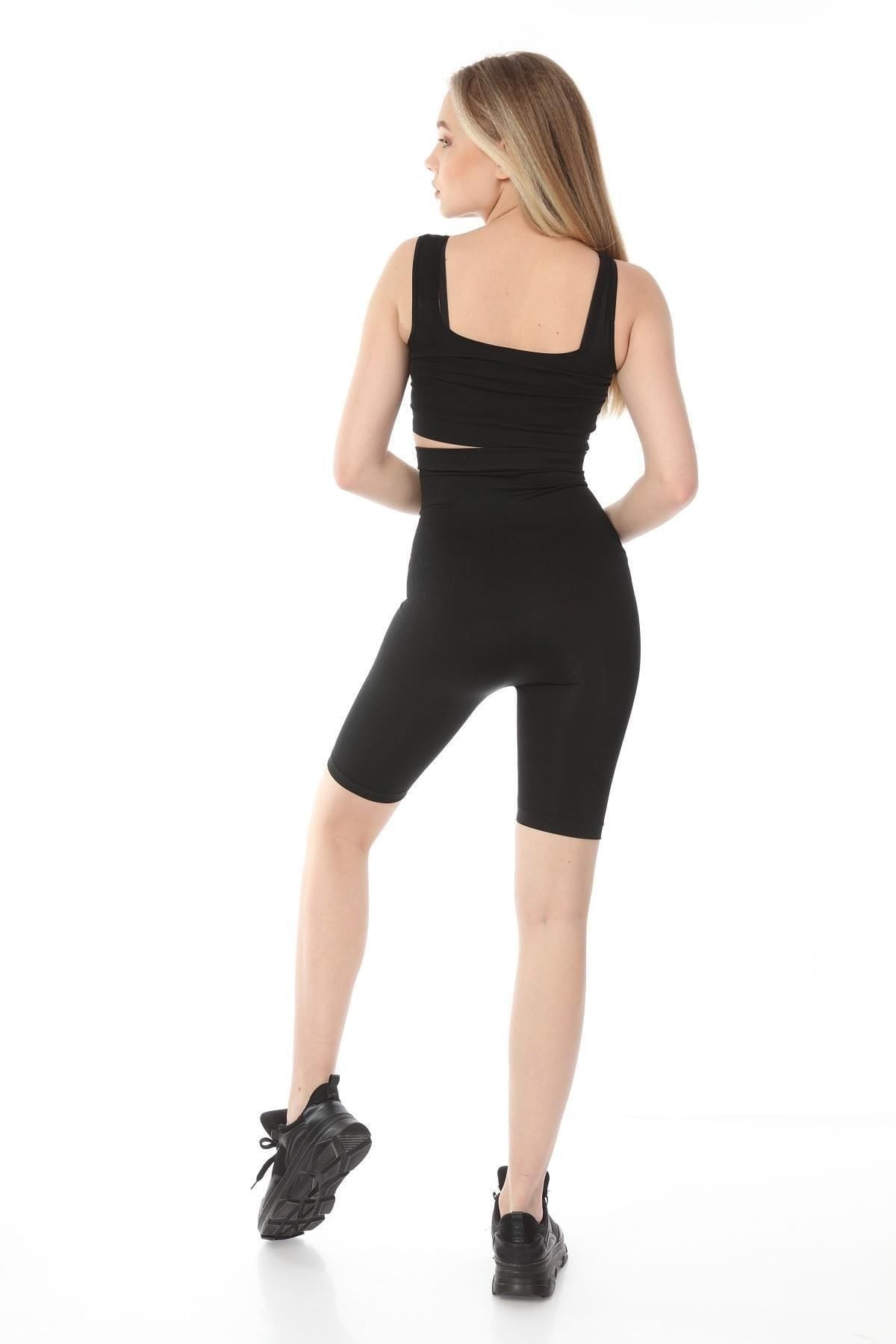 Yüksek Bel Kompresyon Korse Tayt FormActive 1022 - Siyah