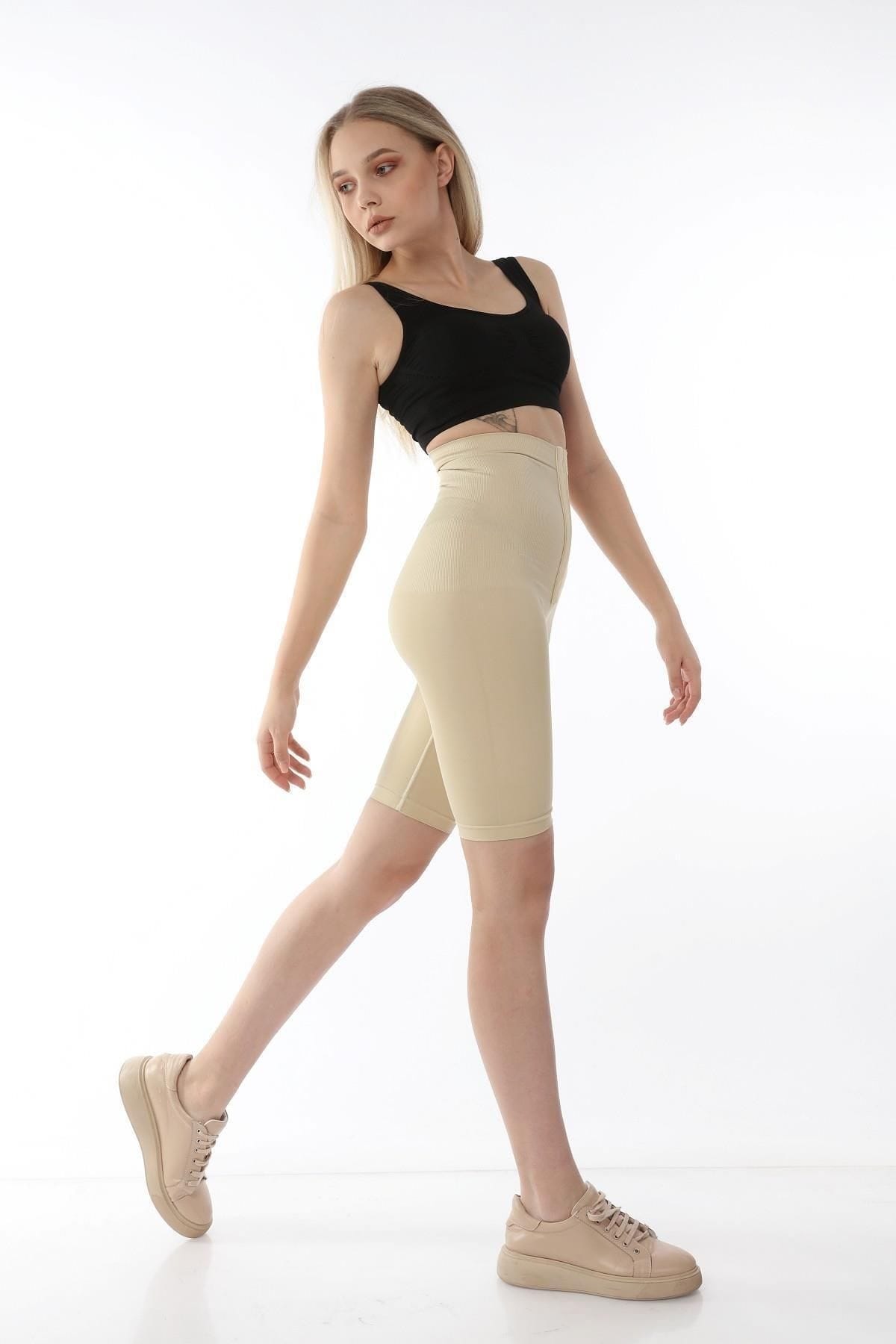 Yüksek Bel Kompresyon Korse Tayt FormActive 1022 - Ten