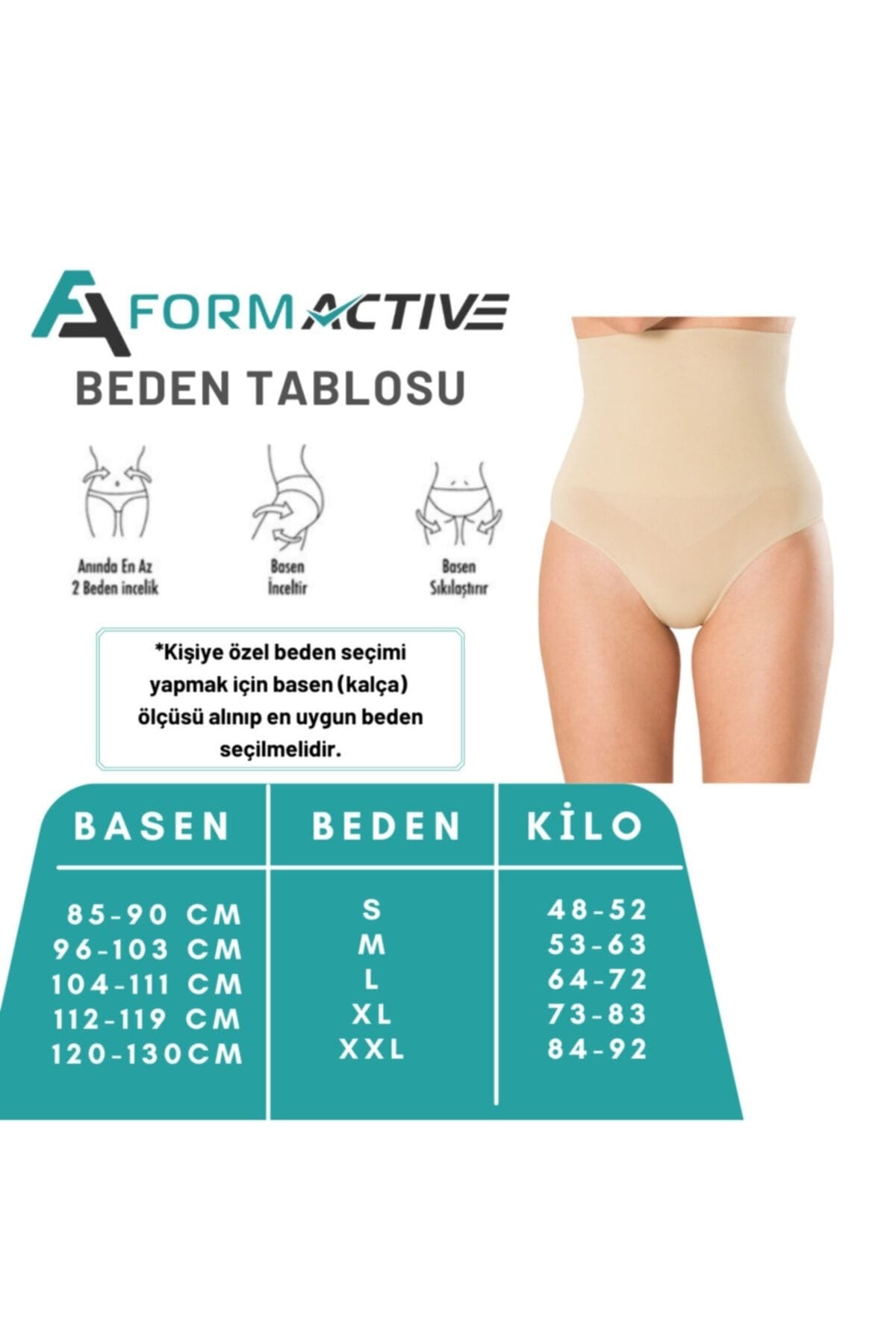 Yüksek Bel Dikişsiz Korse Kadın FormActive 1030 - Ten