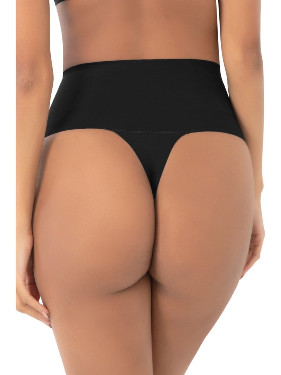 Yüksek Bel Kompresyonlu Korse String Külot Form Angel 5203 - Siyah