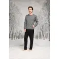 Uzun Kollu Yuvarlak Yaka Cepli Erkek Pijama Takım Doreanse 26K4595