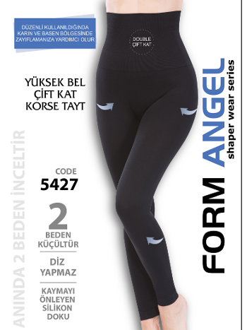 Yüksek Bel Kompresyon Korse Tayt Form Angel 5427