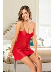 İnce Askılı Saten Gecelik Kadın Gecelik Miss Laris 2038