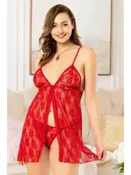 Önden Yırtmaçlı Büyük Beden Askılı Gecelik Miss Laris 4410