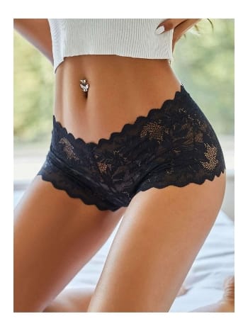 Yüksek Bel Dantel Boxer Kadın Külot Anıt 001