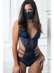 Şeffaf Tek Parça Body Sırt Dekolteli New Dreams 8409