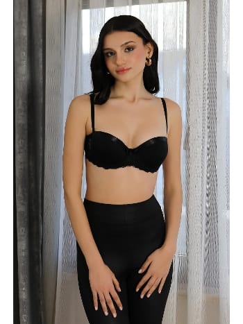 Yarım Destekli Balenli Straplez Kadın Sütyen Akbeniz 2012