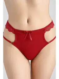 Pencere Dekolteli Kırmızı Fantazi Body Venlisa 6400