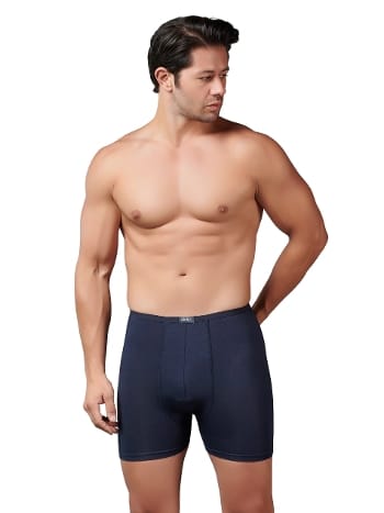 Bambu Elastan İnce Bel Erkek Antrasit Boxer Gümüş 8007