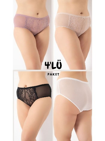 Yüksek Bel Dikiş Detaylı Bato Külot Confeo 804