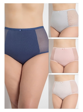 Yüksek Bel Pamuklu Battal Külot 4'lü Paket Confeo 804