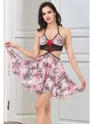 Bel Dekolteli Boyundan Bağlamalı Fantazi Body İzabel 3007