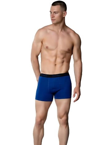 Bel Lastikli Likralı Pamuklu Erkek Boxer 3074 Gümüş 3074