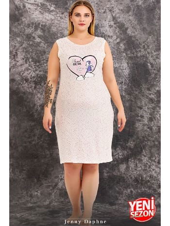 Büyük Beden Lacivert 2li Gecelik Sabahlık Takımı Lady 19233 - 2