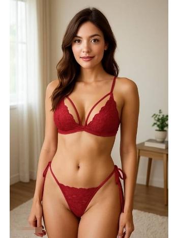 Çapraz Askılı Dantel Sütyen Seti Venlisa 1703