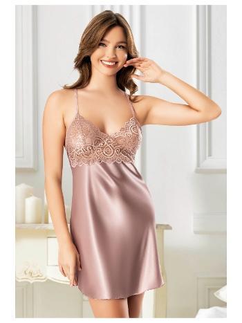 Dantelli Çapraz Askılı Kısa Saten Gecelik Miss Laris 2123