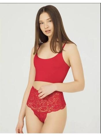 Çapraz Bantlı Dantelli Yüksek Bel Tanga Venlisa 6102