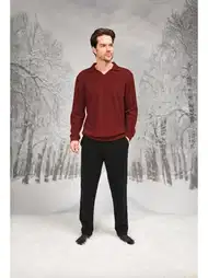 Pamuklu Uzun Kollu Erkek Pijama Takımı Doreanse 26K4590