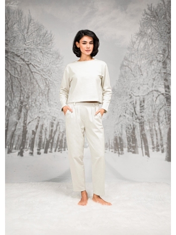 Pamuklu Nefes Alan Cepli Pantolon Uzun Kollu Sweatshirt Takım Doreanse 26K4093