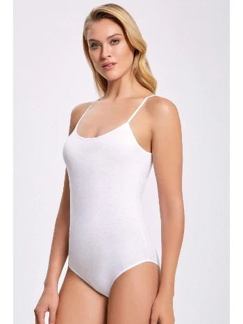 Pamuklu Nefes Alabilen İp Askılı Body İlke 249