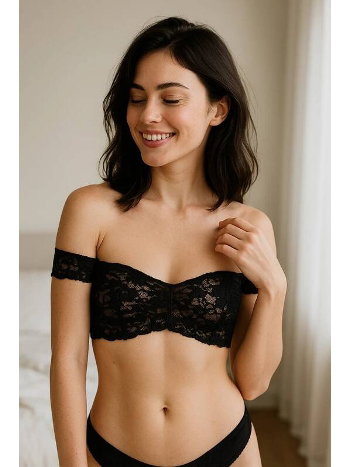 Dantel Transparan Jartiyer Takım Venlisa 8100