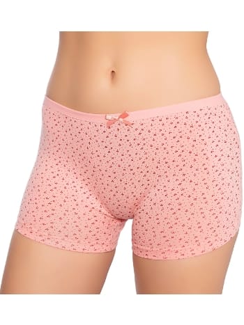 Desenli Likralı Empirme Kadın Boxer Gümüş 3098 - 6 Adet