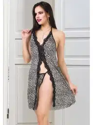 Desenli Siyah Dantel Body İzabel 1007
