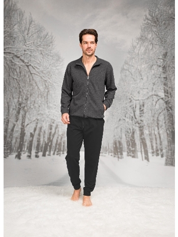 Pamuk Polyester Uzun Kollu Erkek Pijama Takım Doreanse 26K4598