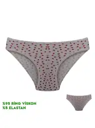 Desenli Yüksek Bel Bikini Külot Dondeza 164-1