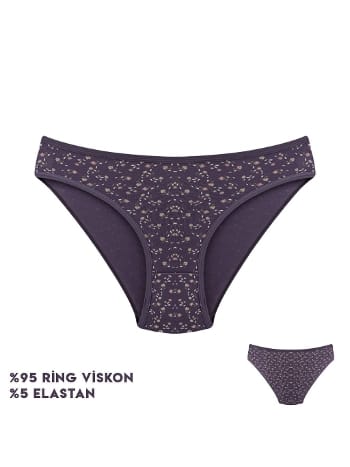 Çiçek Desenli Yüksek Bel Külot Dondeza 164