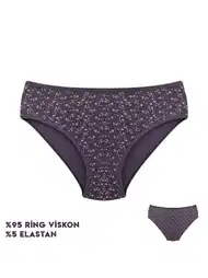 Desenli Yüksek Bel Külot Yeşil Dondeza 264-11