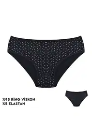 Desenli Yüksek Bel Kadın Bikini Külot Dondeza 264-13