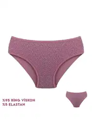 Desenli Yüksek Bel Bikini Külot Dondeza 264-3