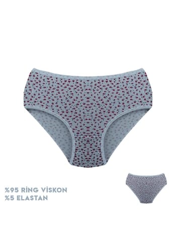 Çiçek Desenli Yüksek Bel Bikini Külot Dondeza 364-11