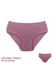 12'li Desenli Yüksek Bel Bikini Külot Dondeza 364-2