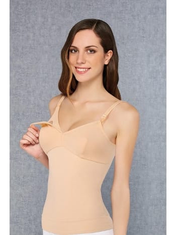 Tek Elle Açılabilen Klipsli Pamuklu Emzirme Atleti Doreanse 5922