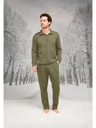 Düğmeli Cepli Uzun Kollu Erkek Pijama Takımı Doreanse 26K4592