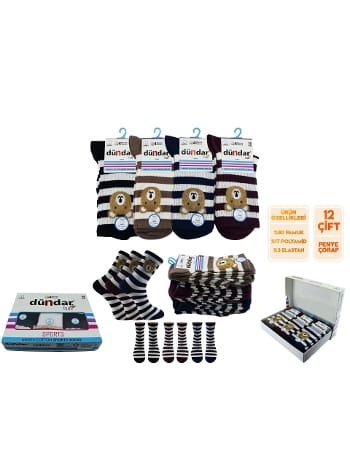 Yıkamalı Dikişsiz Kokulu Kadın Çorap 12'li Dündar 4209-24