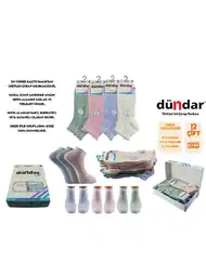 Yıkamalı Dikişsiz Kadın Patik Çorap Mor Dündar 4308-20