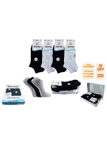 Dikişsiz Rahat Patik Çorap 12'li Dündar 6500